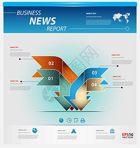 业务信息图表模板网络商业小册子知识展示打印界面文档插图教育背景图片
