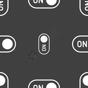 启动图标标志 灰色背景上的无缝模式 韦克托钥匙笔记本标识老鼠辉光指针技术互联网网站力量图片