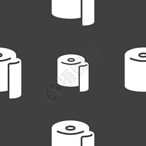 卫生纸图标标志 灰色背景上的无缝模式 韦克托保健组织卫生间包装洗手间虚线洗澡标签插图毛巾图片