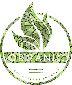 生态友好的自然标签有机产品贴纸日志活力标志叶子绿色艺术图标世界茶叶生物环境图片