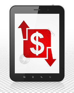 业务概念 Tablet Pc 计算机与财务上显示图片