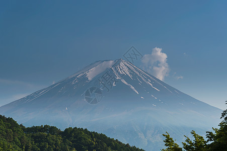 藤山蓝色天空旅行旅游信仰遗产火山精神首脑风景图片