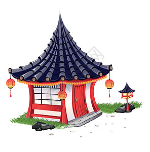 日式的小小屋在日本的风格图片