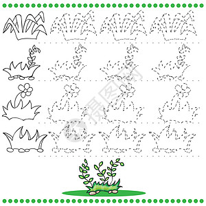 连接图像的点数  儿童练习数字谜语植物电路孩子连接器硬件生长卡通片学校图片