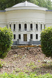 基辅校舍教师地标房子圆顶校园文化蓝色建筑景点教育城市背景