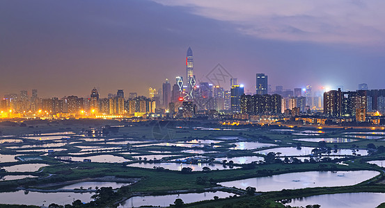 深圳深夜如影不离地标办公室旅行建筑旅游商业景观金融建筑学观光图片