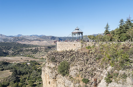 浪漫旅行者观点 朗达 马拉加 西班牙历史性全景旅游吸引力纪念碑地标假期游客场景风景图片