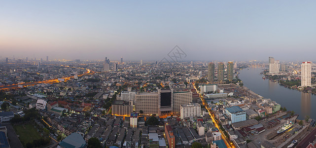 高楼屋顶的顶端风景 人均bangkok晨光运输鸟瞰图天空建筑交通首都景观城市背景图片