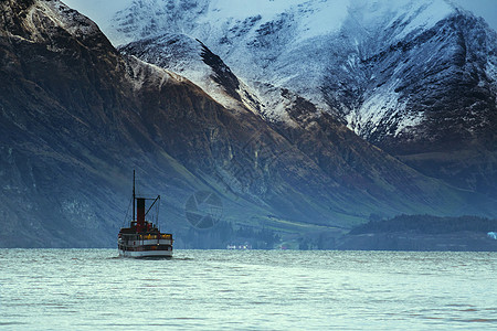瓦卡提普湖皇后的旧蒸汽机船美景场景旅游乘客风景运输汽船游客血管轮船旅行图片
