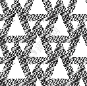无缝矢量几何图案手工艺术对称包装创造力正方形风格涂鸦打印对角线背景图片