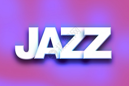 Jazz 概念色彩多彩的字词艺术图片