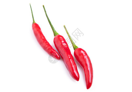红辣椒食物三物蔬菜素食香料红色背景图片