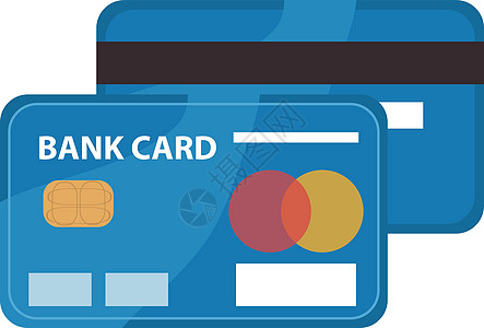 信用卡 iconflat 设计 孤立在白色背景上的银行卡 矢量插图剪辑 ar零售信用购物银行业现金金融身份货币蓝色借方图片