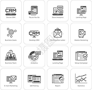 一套商业和营销平面图标界面活动图表信用卡统计生长网站战略网络店铺图片