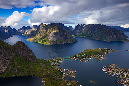 挪威Lofotten的Reine渔村图片