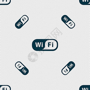 无线网络图标标志 具有几何纹理的无缝模式 韦克托天线电话热点路由器网站民众按钮收音机上网插画家背景图片