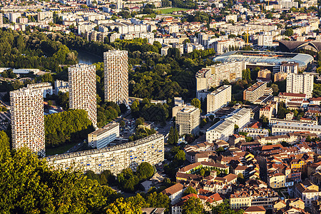 Grenoble 建筑  空中视图蓝色景观天线城市房子旅行天空建筑学天际地标图片