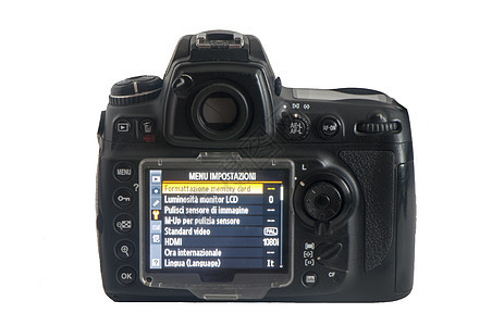 使用的SLR摄像机镜片社论光学技术摄影照片白色身体黑色电影图片