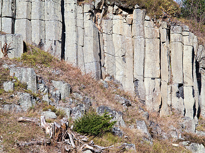 Bassalt 列柱交织矿物露天地方旅游爬坡地质自然保护区编队石头区域图片
