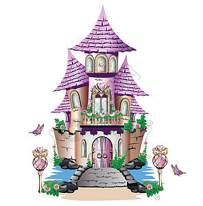 粉红童话城堡图片