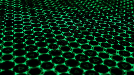 六边形技术背景 环形  3D渲染网格商业图形科学运动高科技细胞蓝色蜂窝电脑背景图片