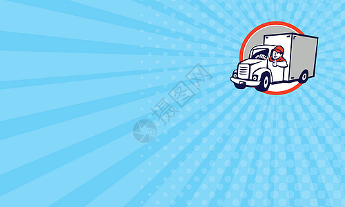 可靠交付业务名片车辆插图送货货运工业司机货车艺术品驾驶卡车图片