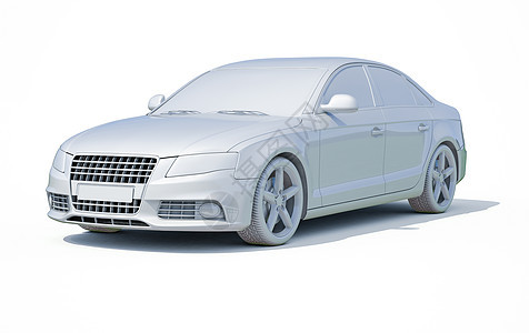 3d车白色空白模版车辆车身背景汽车渲染模板图标运输跑车服务背景图片