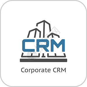 CRM系统图标 平板设计顾客按钮插图商业客户数据库管理建筑互联网软件图片