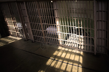 Alcatraz 监狱住宅区克制犯罪历史专注安全法律历史性金属压抑建筑图片