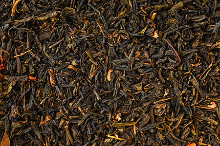 干茶叶早餐颗粒黑色中性叶子宏观芳香精英背景图片