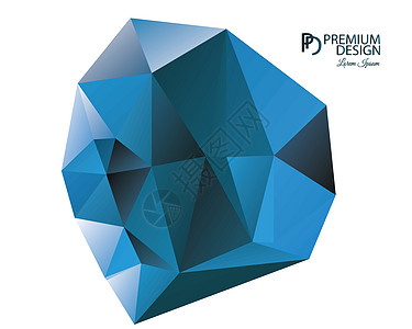 多边形抽象背景和 PD 日志珠宝小册子马赛克几何学钻石艺术正方形蓝色网络长方形图片