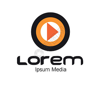 媒体标志概念设计公司界面歌曲网络品牌玩家插图身份按钮徽章图片