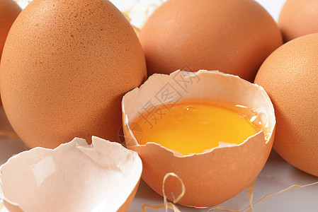 褐蛋食物鸡蛋蛋黄蛋壳图片