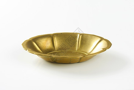 花形金金金属碗装饰盘子椭圆形风格金子餐具图片