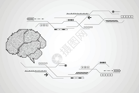 大脑电路矢量技术大脑黑色推介会运动科学墙纸商业创造力出版物电脑灰色插画