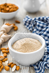 杏仁面粉和坚果核心烹饪厨房棕色营养饮食活力食物种子白色图片