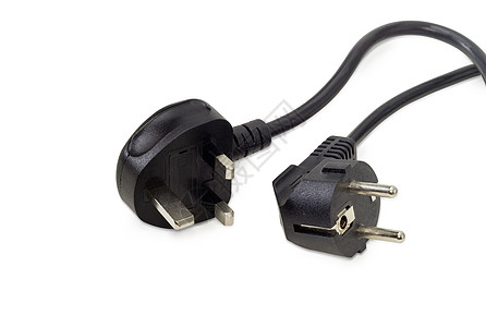 两种不同标准的两个AC电源插头连接器力量技术电气电子电源线保险丝电插头硬件矩形图片