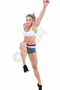 女运动员跳跃选手体力游戏竞赛成就精神跳远身体行动运动图片