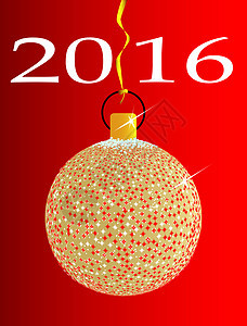 2016年圣诞舞会金子火花玩具星星金色插图背景金球背景图片