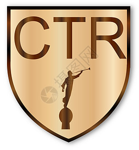 CTR 木盾数据系统徽章按钮艺术品逻辑绘画插图木头艺术背景图片