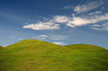 草地和天空草原白色植物场地牧场绿色土地地平线爬坡乡村图片