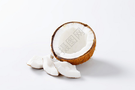 半椰子健康食物小吃生食热带水果白色图片