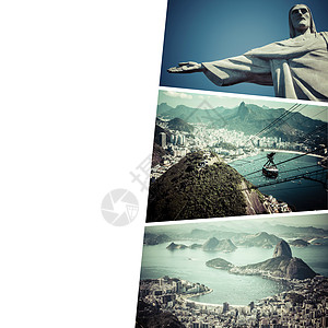 里约热内卢巴西图像拼合旅行背景m明信片回忆照片拉丁旅游假期剪辑国家拼贴画观光图片