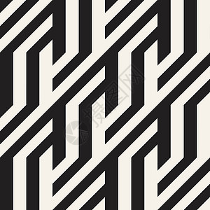 重复倾斜条纹现代质感 单色几何无缝图案织物白色网格插图装饰品风格格子黑色包装几何学图片