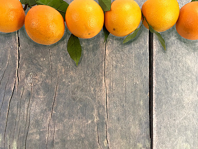 木本面有复制空间的新鲜成熟橙子图片