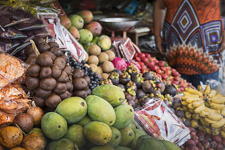 印度尼西亚巴厘村的露天水果市场 3丛林荔枝热带生产情调假期种植园山竹食物营养图片