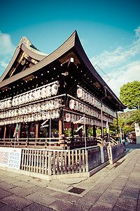 日本京都建筑建筑学精神灯笼神道旅游祷告仪式佛教徒上帝图片