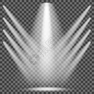 白色聚光灯一套插图灰色剧院展示光束工作室照明投影场景射线图片