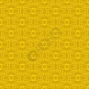 黄色的无缝纹理 设计元素花丝曲线叶子作品马赛克外貌纺织品插图装饰织物图片