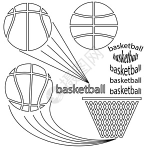 一套运动篮球图标图片